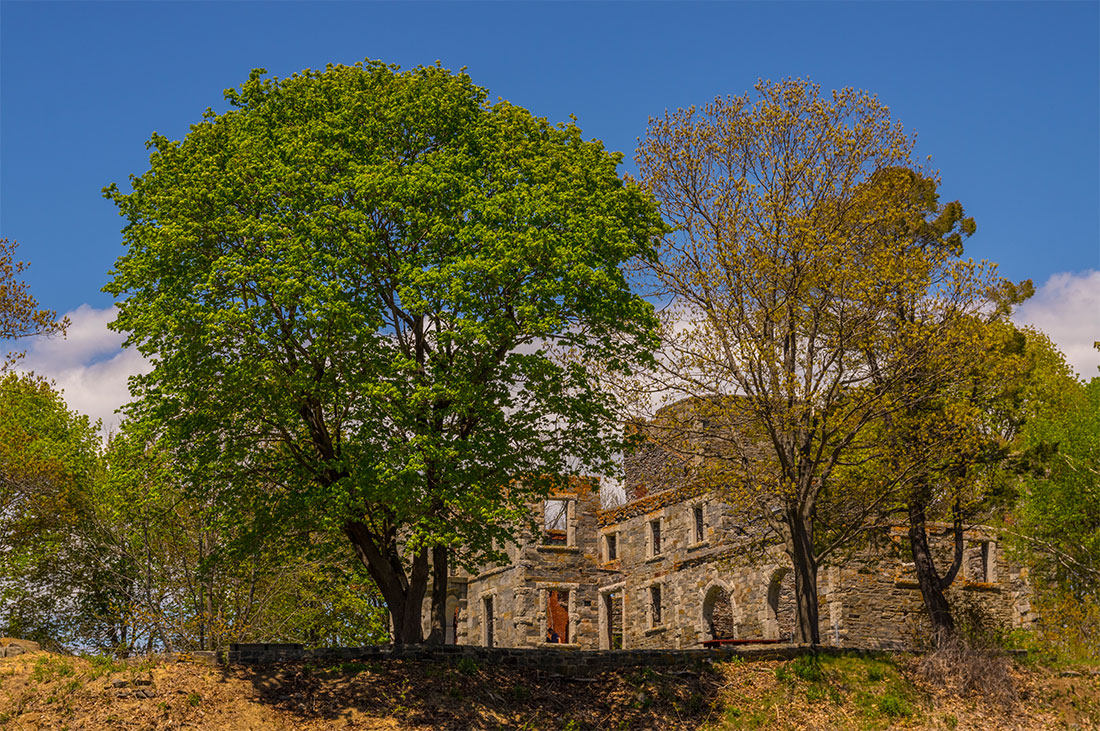 Goddard Mansion through the trees - Photo By: Cindy Farr-Weinfeld
